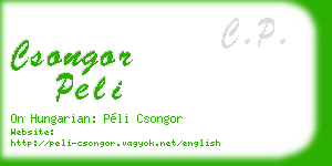 csongor peli business card