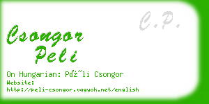 csongor peli business card